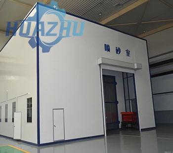 Sandblasting chamber body shape