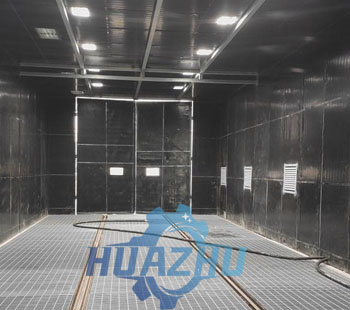 Scraper recycling sandblasting room