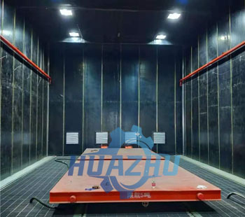 Sandblasting room trolley