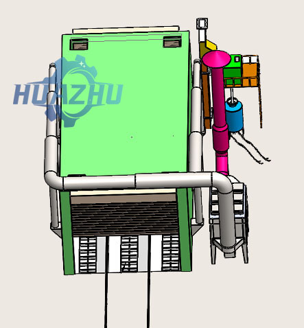 Mechanical Recycling Sandblasting Room 3D Diagram