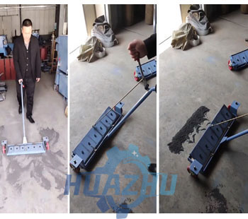 Working diagram of steel shot collection cart