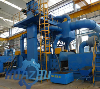 Steel plate pretreatment production line