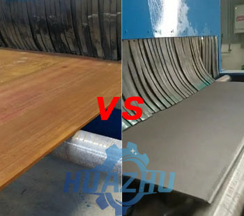 Comparison of the effect after steel plate shot blasting