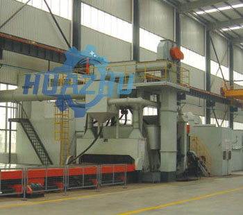 Steel plate pretreatment production line