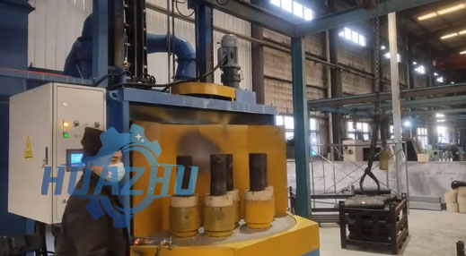 Steel cylinder inner wall sandblasting machine